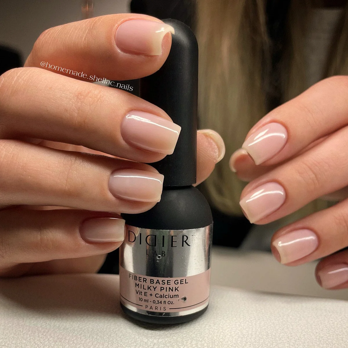 Didier Lab Fiberglass Base, Milky Pink, 10ml. - Bilde 4