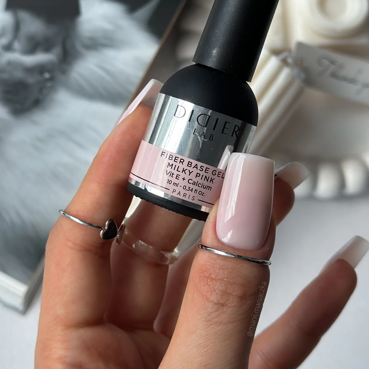 Didier Lab Fiberglass Base, Milky Pink, 10ml. - Bilde 5
