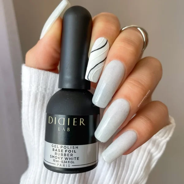 Rubber Base Foil-med folie , Smoky White10ml - Bilde 3