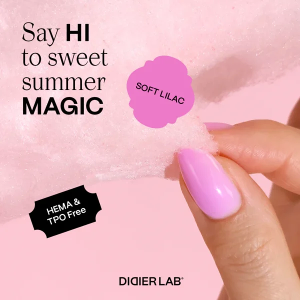 Didier Lab Rubber base coat, Soft lilac , 10ml - Bilde 4