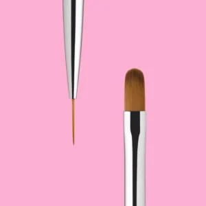 Luna Moon Dobbeltsidig pensel for gel eller base – laget av naturbust(11 mm på begge sider)