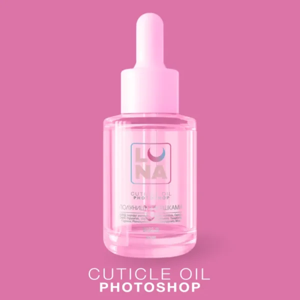 Neglebåndsolje med jordbærduft og kremet konsistens – “Photoshop Oil” (tørr olje, 30 ml)