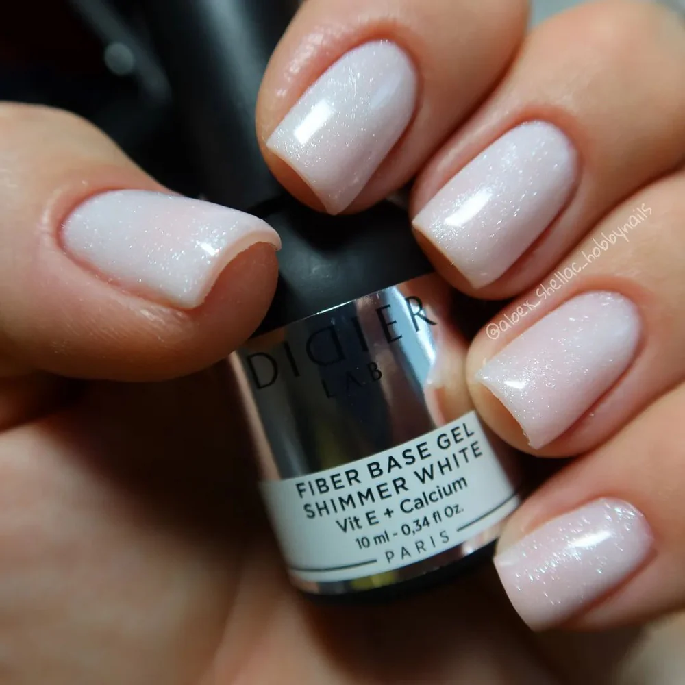 Didier Lab Fiberglass Base, Shimmer White, 10ml. - Bilde 8
