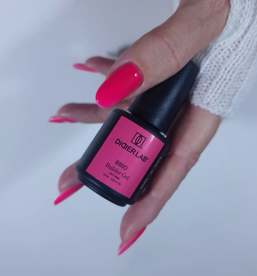 Didier Lab Builder Gel in bottle BBIO- Hot Pink. 15ml. - Bilde 2