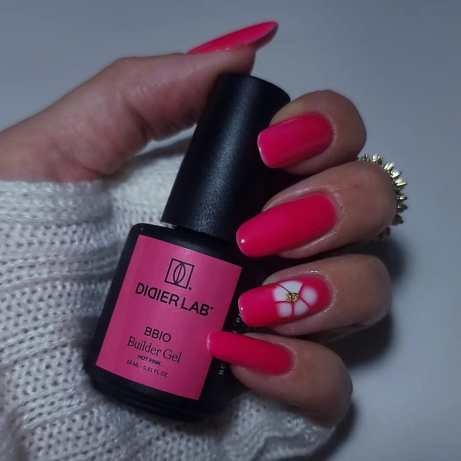 Didier Lab Builder Gel in bottle BBIO- Hot Pink. 15ml. - Bilde 4