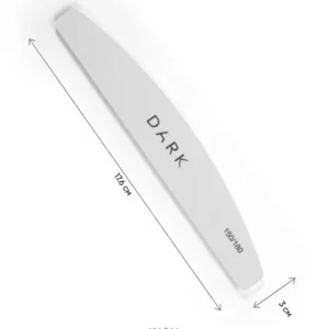 DARK Neglefil – halvmåne grå, skumkjerne, 25 stk (150/180)