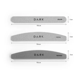 DARK Neglefil – oval grå, skumkjerne, 25 stk (150/180)