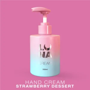 Luna Moon Lamellær fuktighetskrem for hender – Strawberry Dessert 300ml.