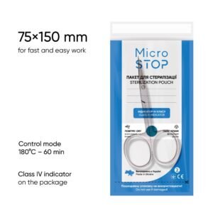 MicroSTOP Steriliserings poser - Kraft bags 75x150 mm for sterilization transparent 100 pcs